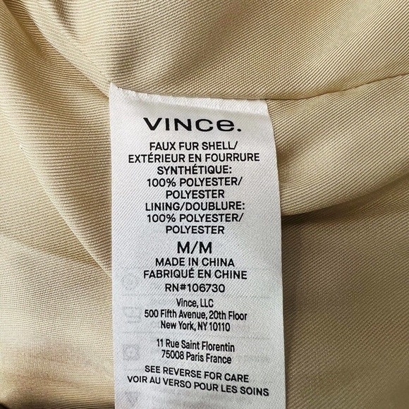 VINCE‎ Women's Textured Faux Fur Jacket Size Medium NEW - Picture 10 of 10